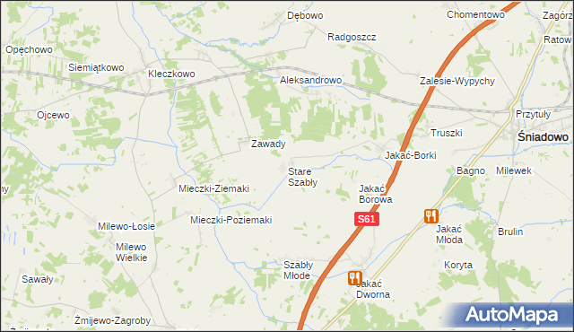 mapa Stare Szabły, Stare Szabły na mapie Targeo