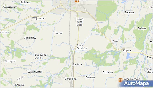 mapa Stary Grodków, Stary Grodków na mapie Targeo