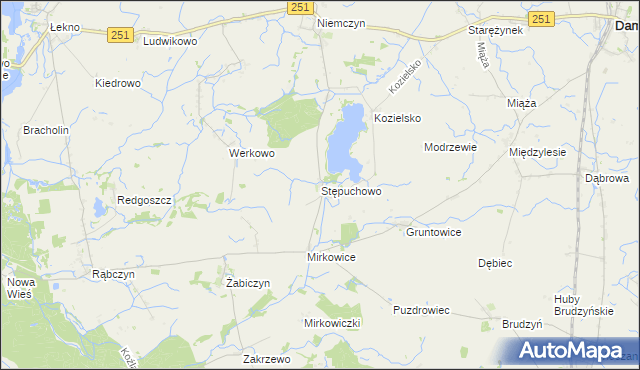 mapa Stępuchowo, Stępuchowo na mapie Targeo