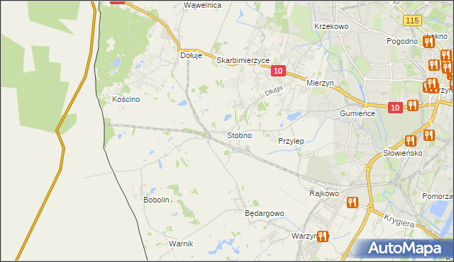 mapa Stobno gmina Kołbaskowo, Stobno gmina Kołbaskowo na mapie Targeo