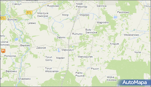mapa Studzianki gmina Nasielsk, Studzianki gmina Nasielsk na mapie Targeo