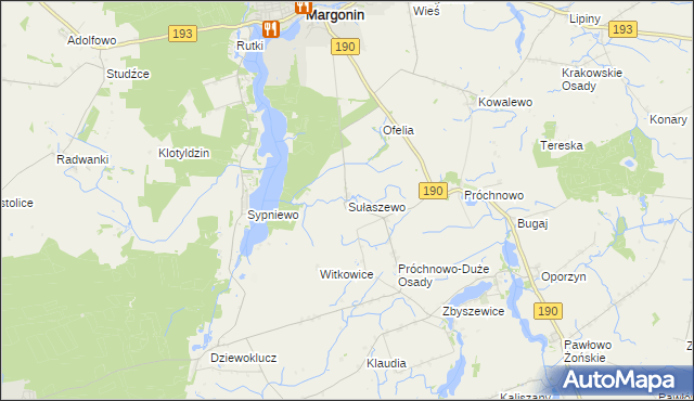 mapa Sułaszewo, Sułaszewo na mapie Targeo