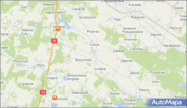 mapa Suskrajowice, Suskrajowice na mapie Targeo