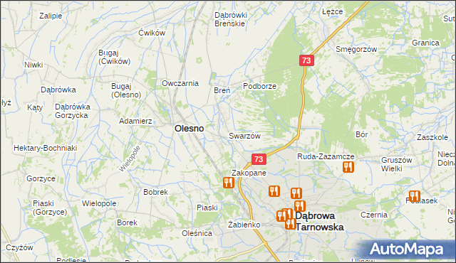 mapa Swarzów, Swarzów na mapie Targeo