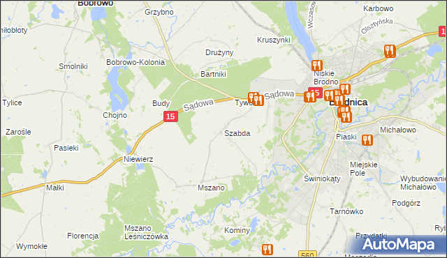 mapa Szabda, Szabda na mapie Targeo