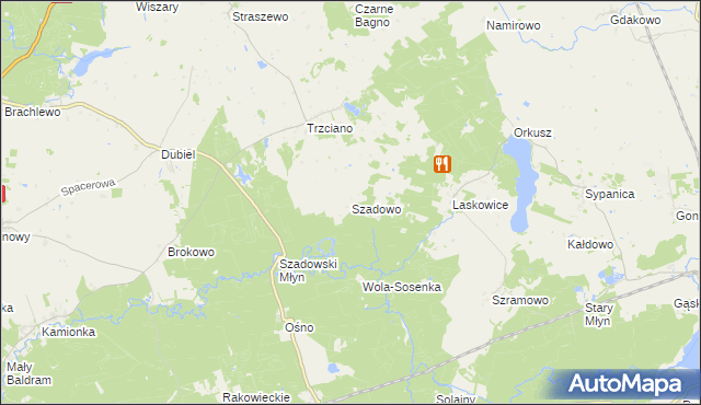 mapa Szadowo, Szadowo na mapie Targeo