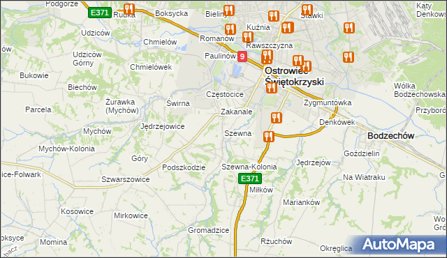 mapa Szewna, Szewna na mapie Targeo