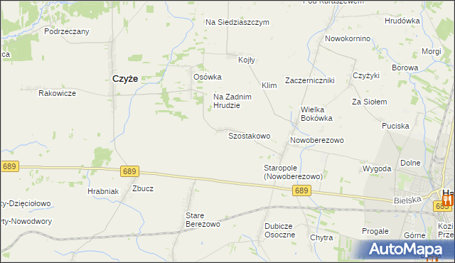 mapa Szostakowo, Szostakowo na mapie Targeo