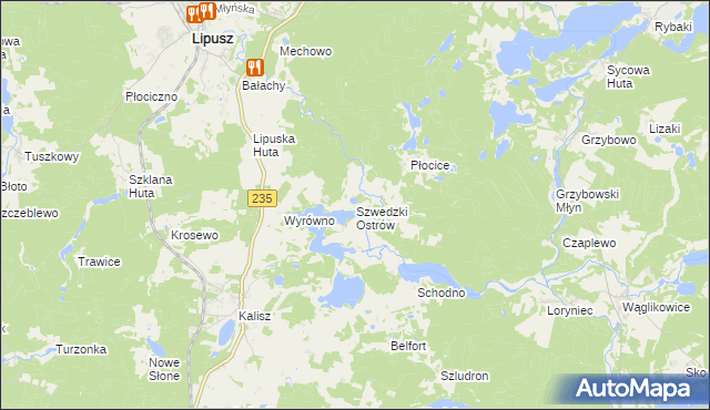 mapa Szwedzki Ostrów, Szwedzki Ostrów na mapie Targeo