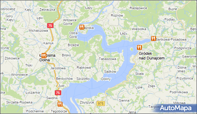 mapa Tabaszowa, Tabaszowa na mapie Targeo