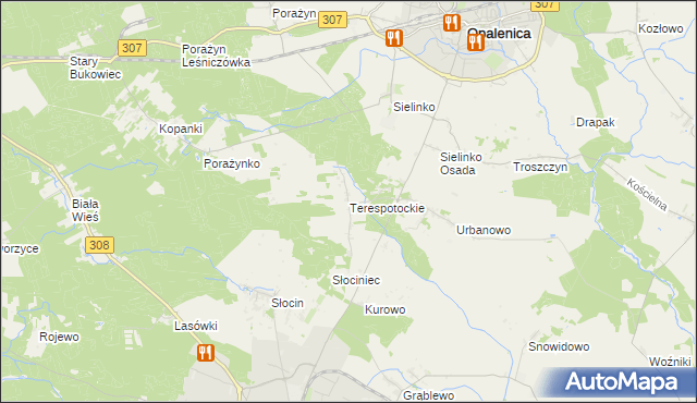 mapa Terespotockie, Terespotockie na mapie Targeo