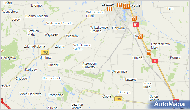 mapa Topola Katowa, Topola Katowa na mapie Targeo