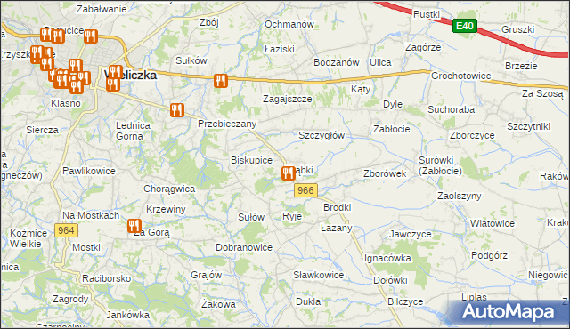 mapa Trąbki gmina Biskupice, Trąbki gmina Biskupice na mapie Targeo