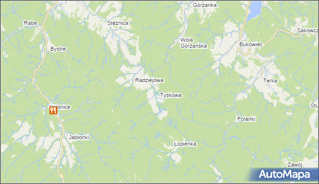 mapa Tyskowa, Tyskowa na mapie Targeo