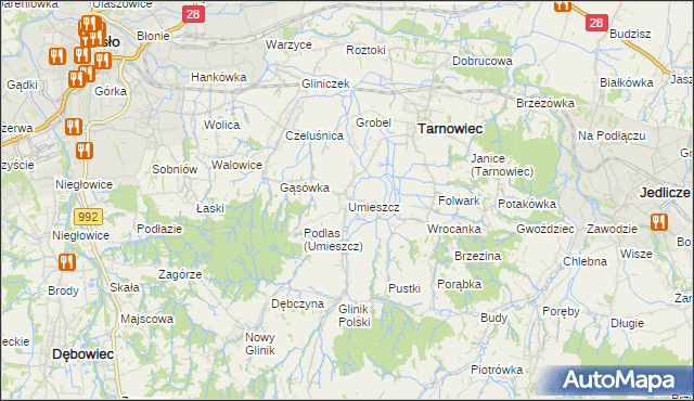 mapa Umieszcz, Umieszcz na mapie Targeo