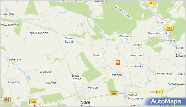 mapa Walim gmina Stara Kornica, Walim gmina Stara Kornica na mapie Targeo