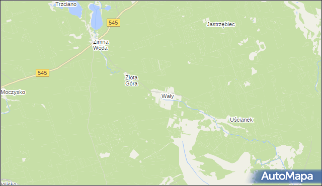 mapa Wały gmina Nidzica, Wały gmina Nidzica na mapie Targeo