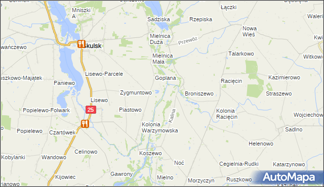 mapa Warzymowo, Warzymowo na mapie Targeo