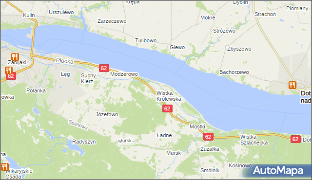 mapa Wistka Królewska, Wistka Królewska na mapie Targeo