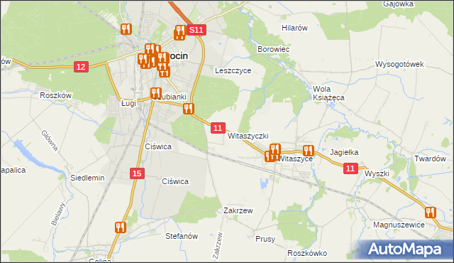 mapa Witaszyczki, Witaszyczki na mapie Targeo