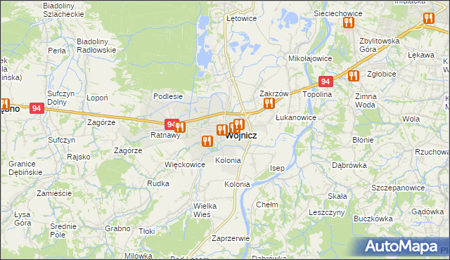 mapa Wojnicz, Wojnicz na mapie Targeo