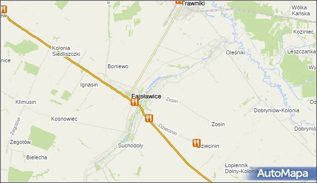 mapa Wola Idzikowska, Wola Idzikowska na mapie Targeo