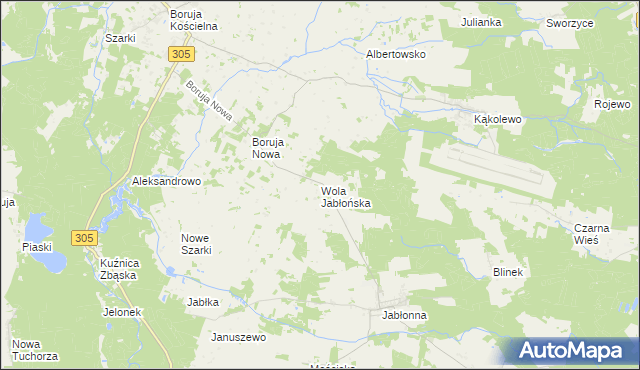 mapa Wola Jabłońska, Wola Jabłońska na mapie Targeo