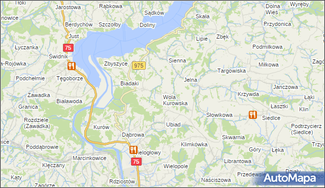 mapa Wola Kurowska, Wola Kurowska na mapie Targeo