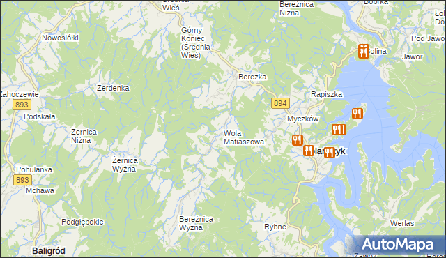mapa Wola Matiaszowa, Wola Matiaszowa na mapie Targeo