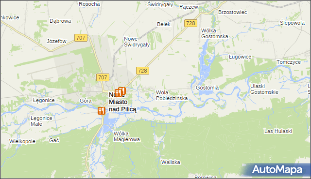 mapa Wola Pobiedzińska, Wola Pobiedzińska na mapie Targeo