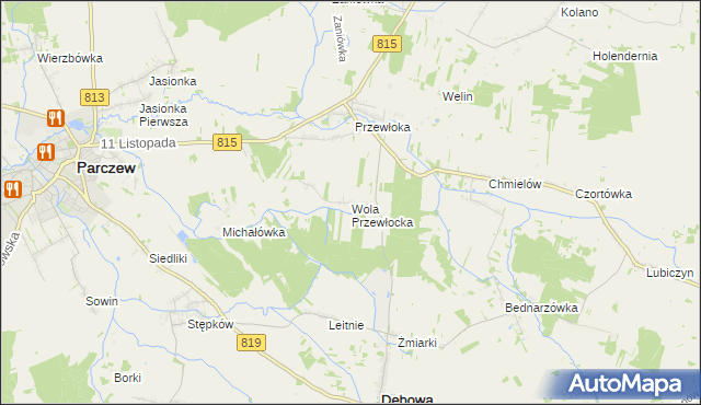 mapa Wola Przewłocka, Wola Przewłocka na mapie Targeo