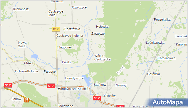 mapa Wólka Czułczycka, Wólka Czułczycka na mapie Targeo