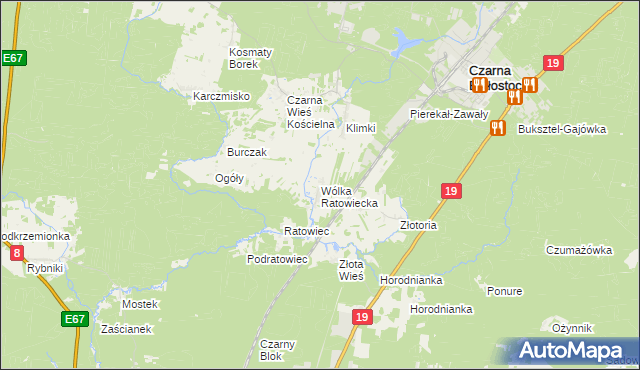 mapa Wólka Ratowiecka, Wólka Ratowiecka na mapie Targeo