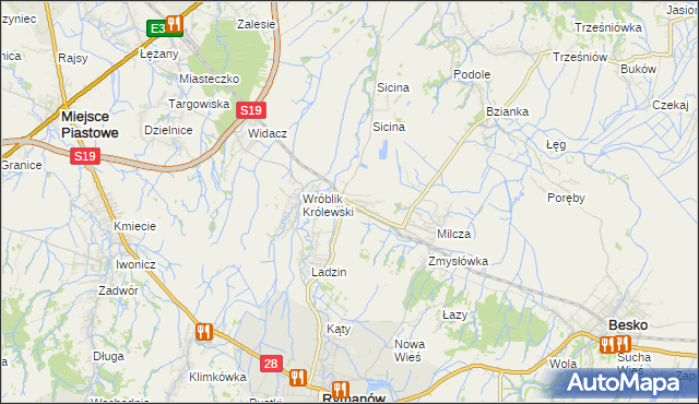 mapa Wróblik Szlachecki, Wróblik Szlachecki na mapie Targeo