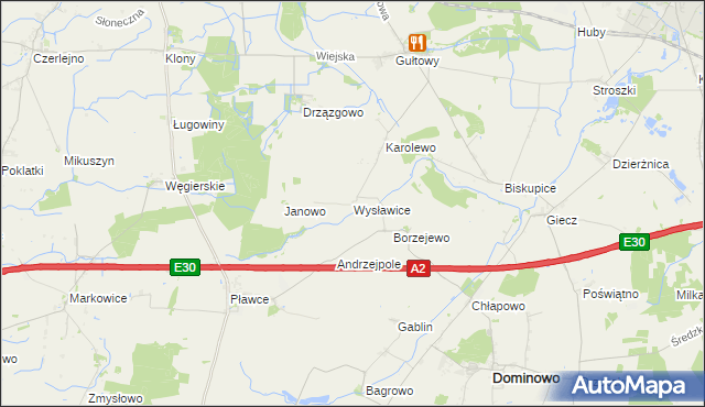 mapa Wysławice, Wysławice na mapie Targeo