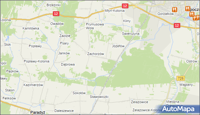 mapa Zachorzów-Kolonia, Zachorzów-Kolonia na mapie Targeo