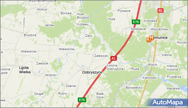 mapa Zalesiczki, Zalesiczki na mapie Targeo