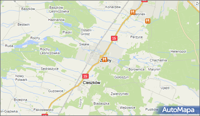 mapa Zduny powiat krotoszyński, Zduny powiat krotoszyński na mapie Targeo