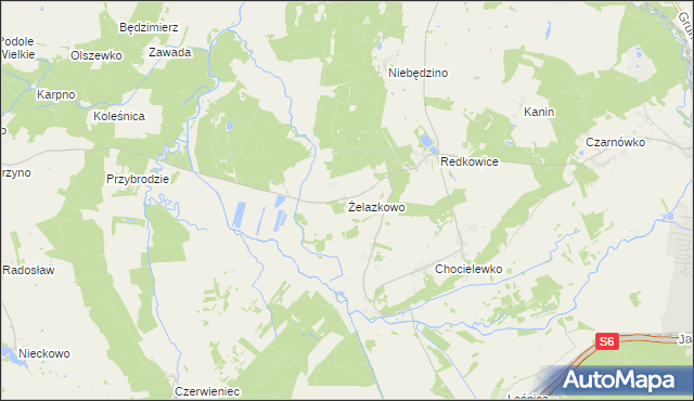 mapa Żelazkowo gmina Nowa Wieś Lęborska, Żelazkowo gmina Nowa Wieś Lęborska na mapie Targeo