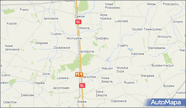 mapa Zieleniew gmina Krośniewice, Zieleniew gmina Krośniewice na mapie Targeo