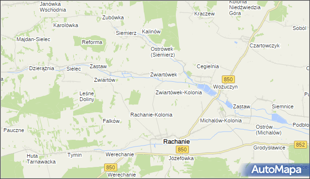 mapa Zwiartówek-Kolonia, Zwiartówek-Kolonia na mapie Targeo