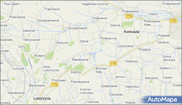 mapa Biórków Wielki, Biórków Wielki na mapie Targeo