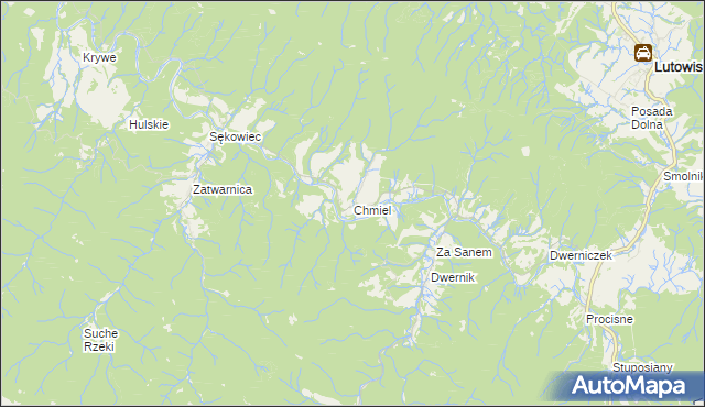 mapa Chmiel, Chmiel na mapie Targeo