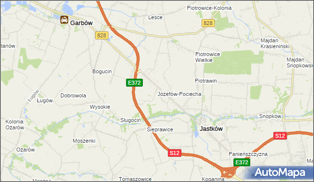 mapa Józefów-Pociecha, Józefów-Pociecha na mapie Targeo