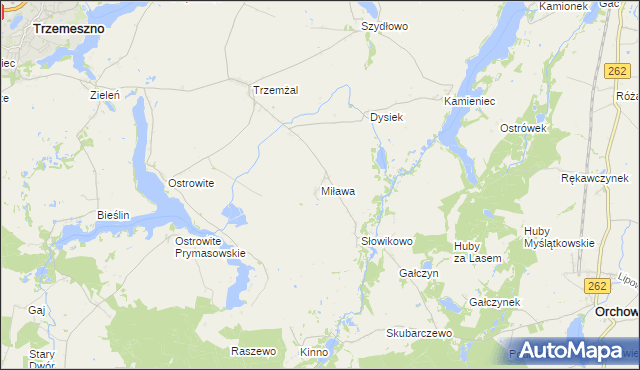 mapa Miława, Miława na mapie Targeo
