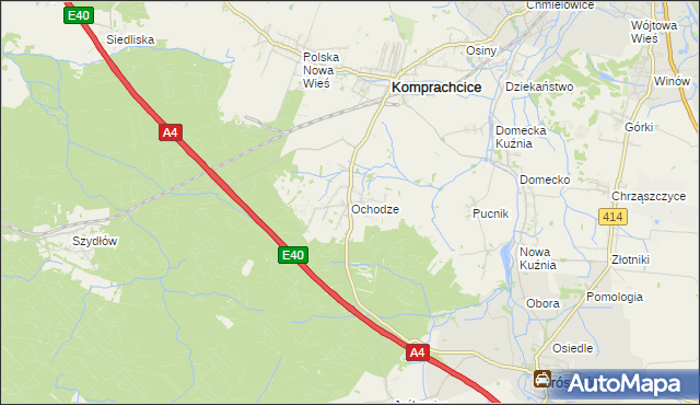 mapa Ochodze, Ochodze na mapie Targeo