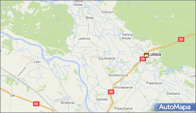 mapa Szydłowice, Szydłowice na mapie Targeo