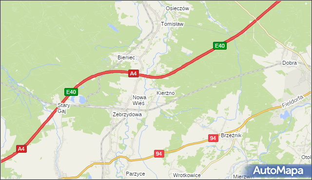 mapa Kierżno, Kierżno na mapie Targeo