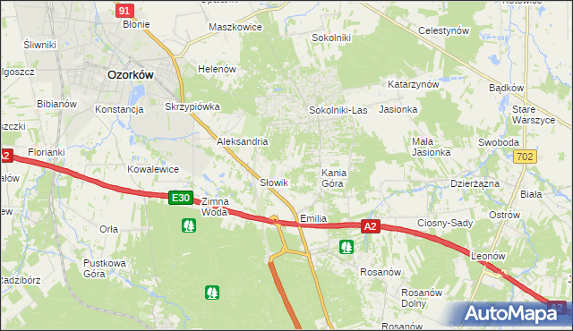 mapa Adolfów gmina Zgierz, Adolfów gmina Zgierz na mapie Targeo