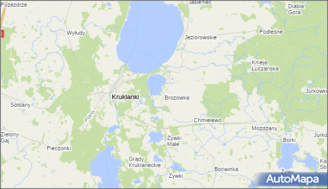 mapa Brożówka, Brożówka na mapie Targeo